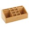 mDesign Bamboo Cosmetic Organizer Storage Center, 12 Sections - Natural